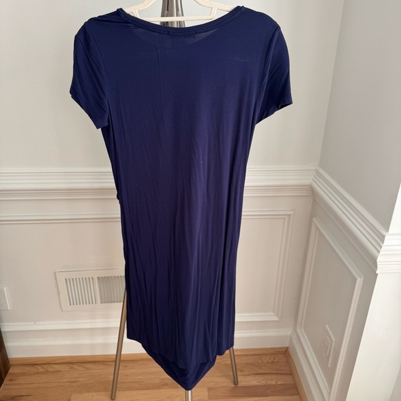 Maternity Navy Blue Midi Dress Size Medium - Picture 4 of 5